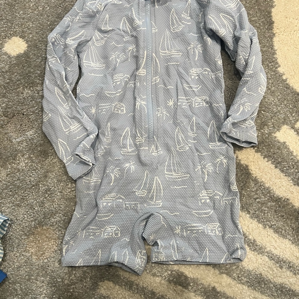 H&M Nautical Print Blue Kids Footie